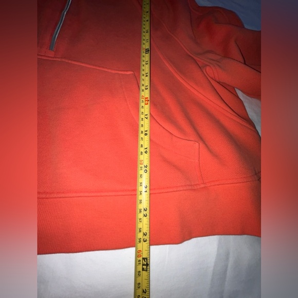 Lululemon Scuba Half-Zip Hoodie Orange Women’s Size XL/XXL Athleisure Sweatshirt - Picture 10 of 11